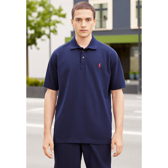 Polo Ralph Lauren Shirt Men's XXL Blue Golf Wicking Pony Golf Cotton Polyester - Picture 1 of 7